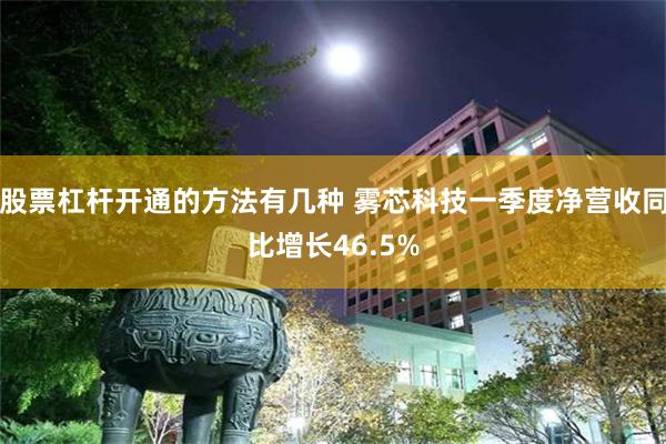 股票杠杆开通的方法有几种 雾芯科技一季度净营收同比增长46.5%