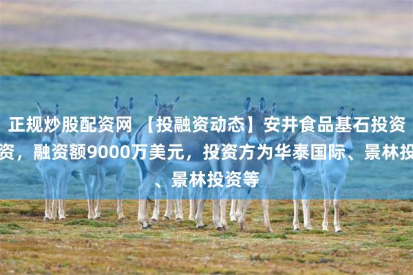 正规炒股配资网 【投融资动态】安井食品基石投资轮融资，融资额9000万美元，投资方为华泰国际、景林投资等