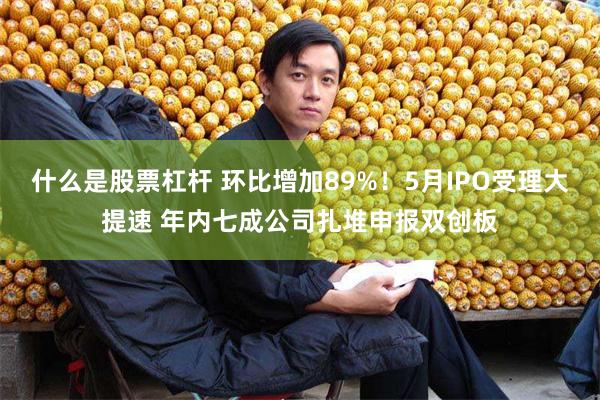 什么是股票杠杆 环比增加89%！5月IPO受理大提速 年内七成公司扎堆申报双创板