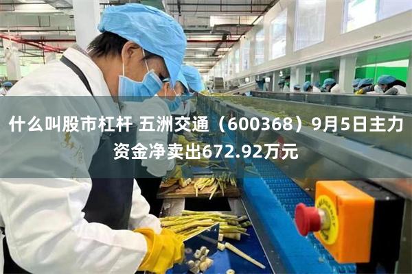 什么叫股市杠杆 五洲交通（600368）9月5日主力资金净卖出672.92万元