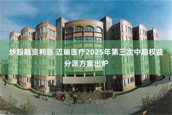 炒股融资利息 迈瑞医疗2025年第三次中期权益分派方案出炉