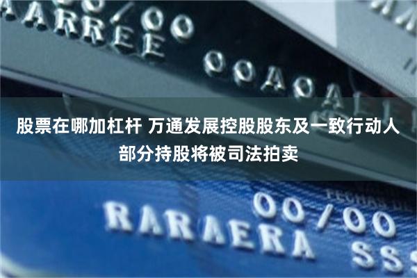 股票在哪加杠杆 万通发展控股股东及一致行动人部分持股将被司法拍卖