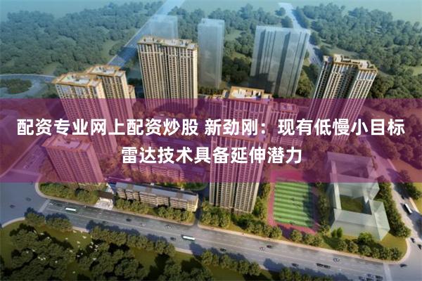 配资专业网上配资炒股 新劲刚：现有低慢小目标雷达技术具备延伸潜力