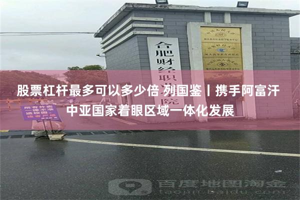 股票杠杆最多可以多少倍 列国鉴丨携手阿富汗 中亚国家着眼区域一体化发展