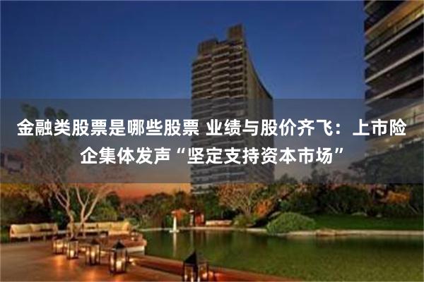 金融类股票是哪些股票 业绩与股价齐飞：上市险企集体发声“坚定支持资本市场”