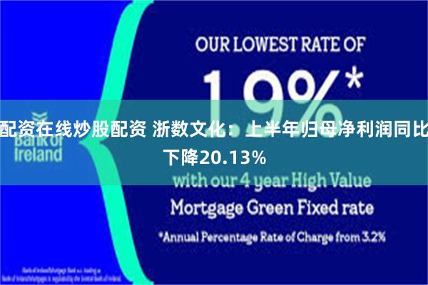 配资在线炒股配资 浙数文化：上半年归母净利润同比下降20.13%