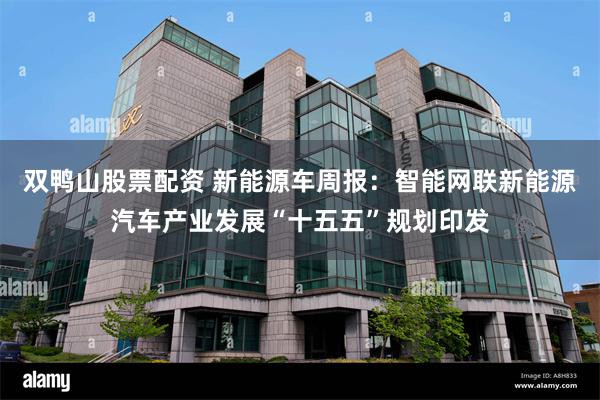 双鸭山股票配资 新能源车周报：智能网联新能源汽车产业发展“十五五”规划印发