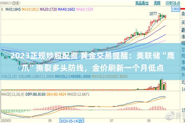 2023正规炒股配资 黄金交易提醒：美联储“鹰爪”撕裂多头防线，金价刷新一个月低点