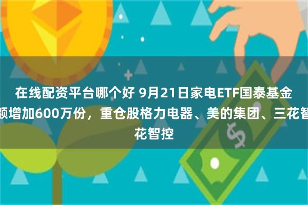 在线配资平台哪个好 9月21日家电ETF国泰基金份额增加600万份，重仓股格力电器、美的集团、三花智控